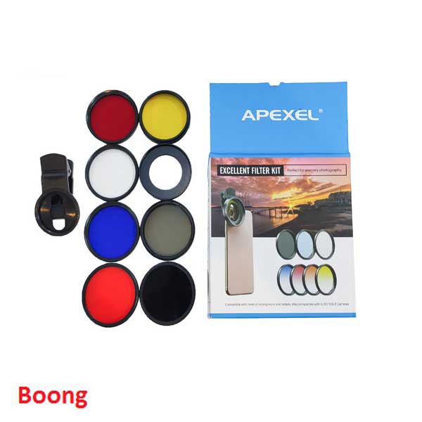 فیلتر لنز موبایل اپیکسل مدل APL-0.45X52UV-7F مجموعه 7 عددی